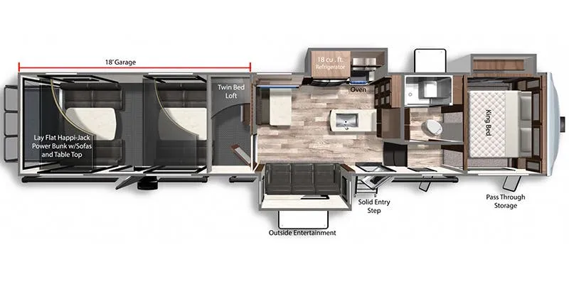 Dutchmen Voltage 4135 floor plan