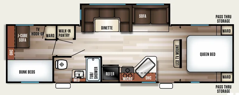 Forest River Cherokee 284RJ floor plan
