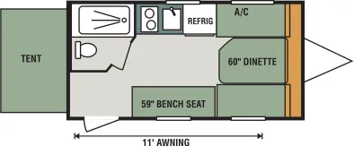 K-Z Sportsmen Classic 150RBT floor plan