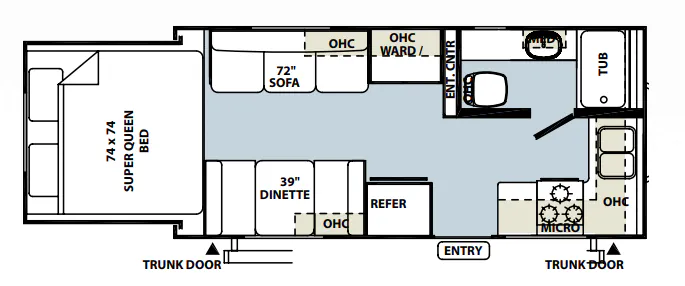 Forest River Rockwood Roo 21RS floor plan