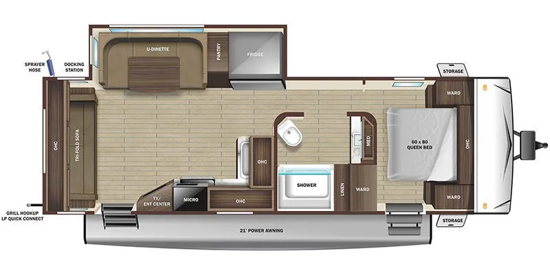 2024 Highland Ridge Range Lite 262RL - Floor plan