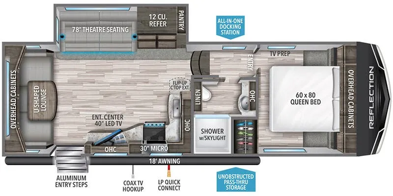 2022 Grand Design Reflection 150 Series 260RD floor plan