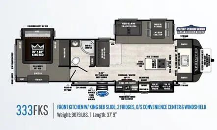 Keystone Sprinter 333FKS floor plan