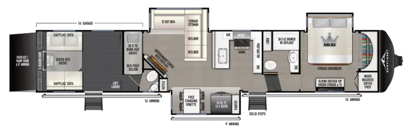 East to West Takoda 397TH floor plan