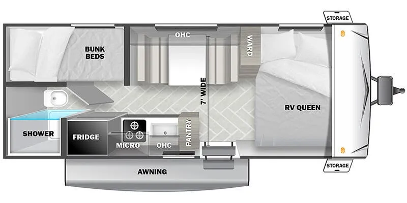 Forest River Salem Cruise Lite Select Southwest 177BQ floor plan