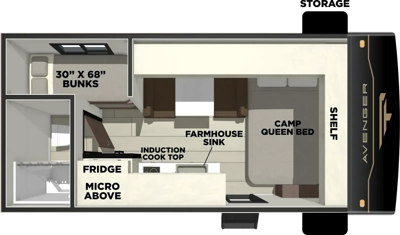 Forest River Avenger LT 16BHX floor plan
