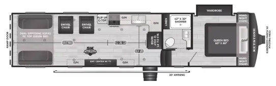 Keystone Carbon 310 floor plan