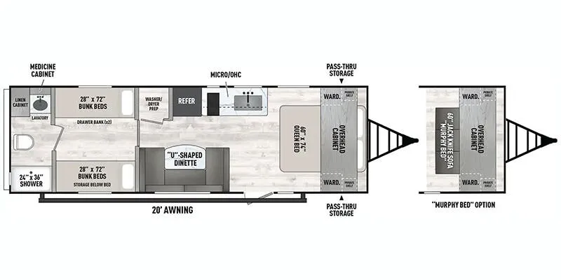 2026 Coachmen Clipper 5K Series 25QBH - Floor plan