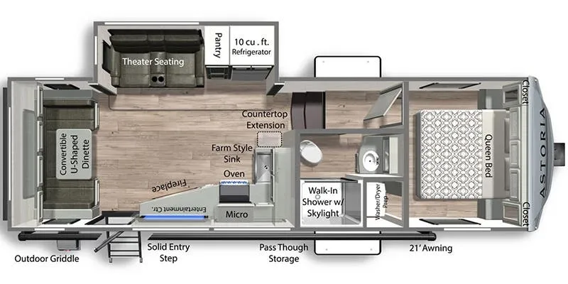 2024 Dutchmen Astoria Half-Ton 250RD - Floor plan