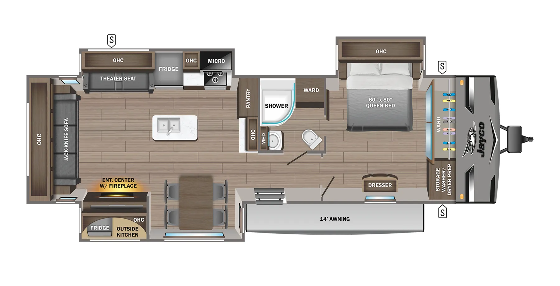 Jayco Jay Flight 34RLOK floor plan