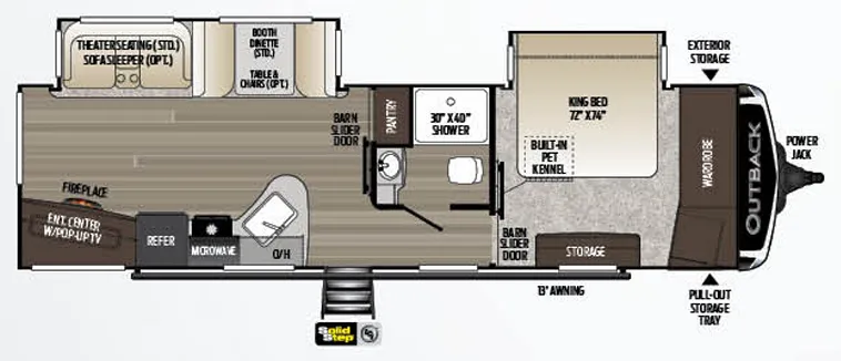 Keystone Outback 313RL floor plan