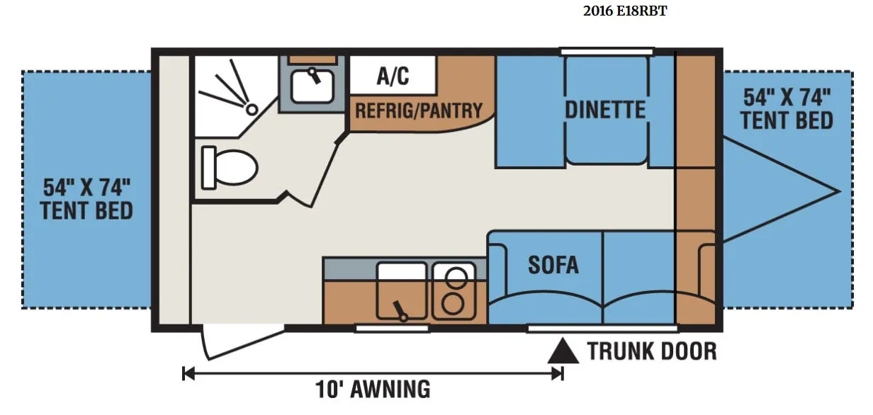K-Z Spree Escape E18RBT floor plan