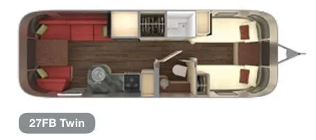 Airstream International Serenity 27FB TWIN floor plan