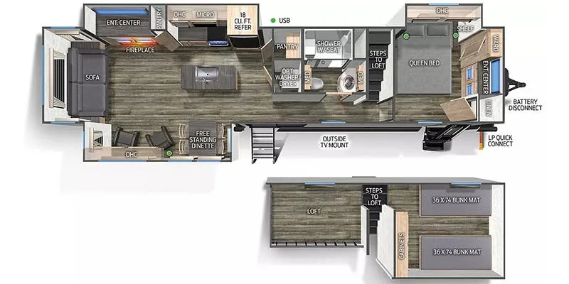 Forest River Cherokee Timberwolf 39DL floor plan