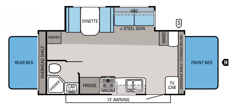 Jayco Jay Feather Select X21M floor plan