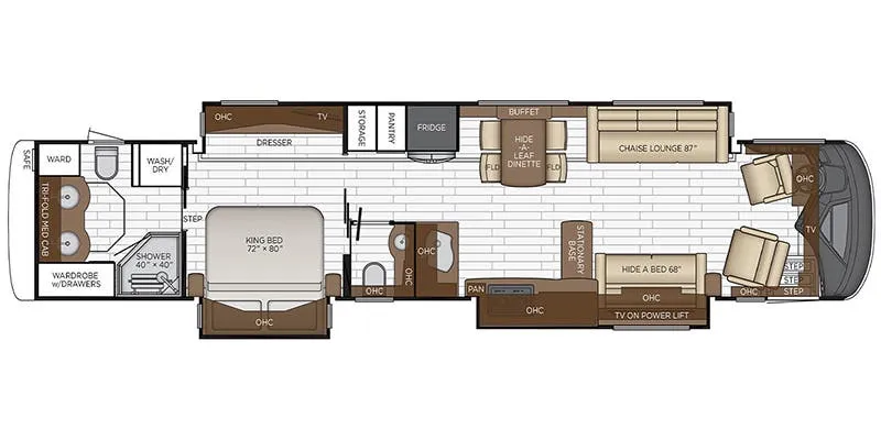 Newmar Essex 4569 floor plan
