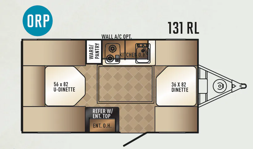 Palomino PaloMini 131 RL floor plan