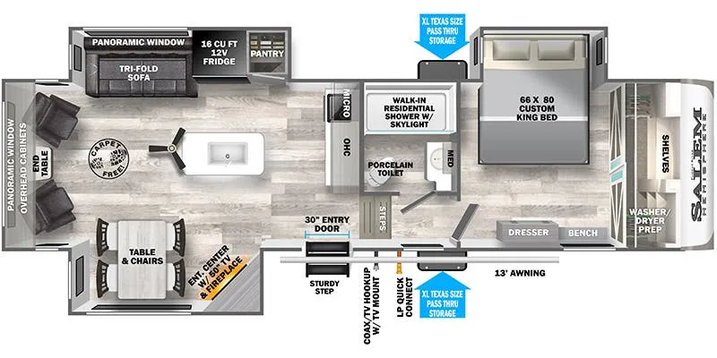 2024 Forest River Salem Hemisphere 286RL floor plan