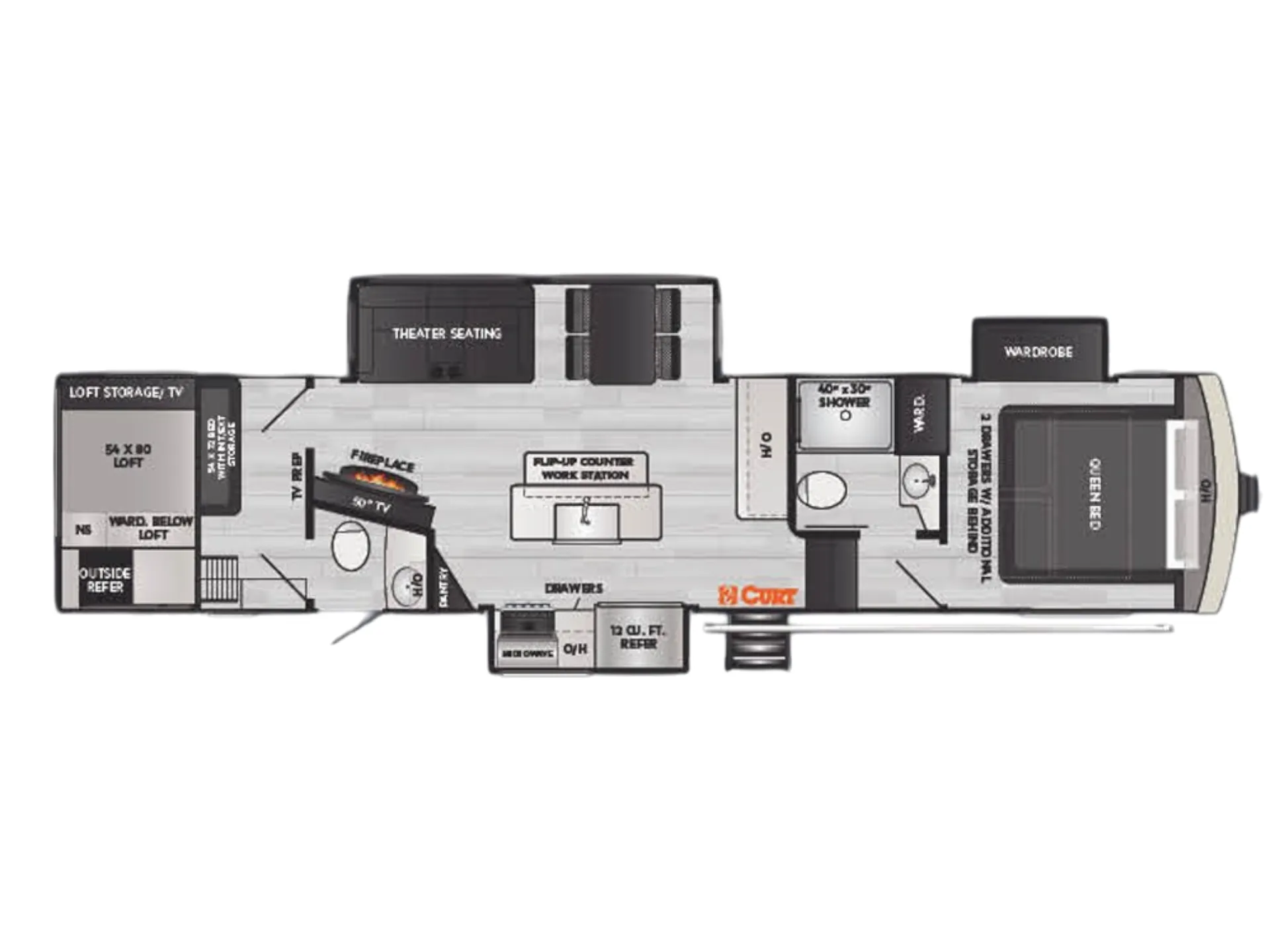 Keystone Arcadia 3940LT floor plan