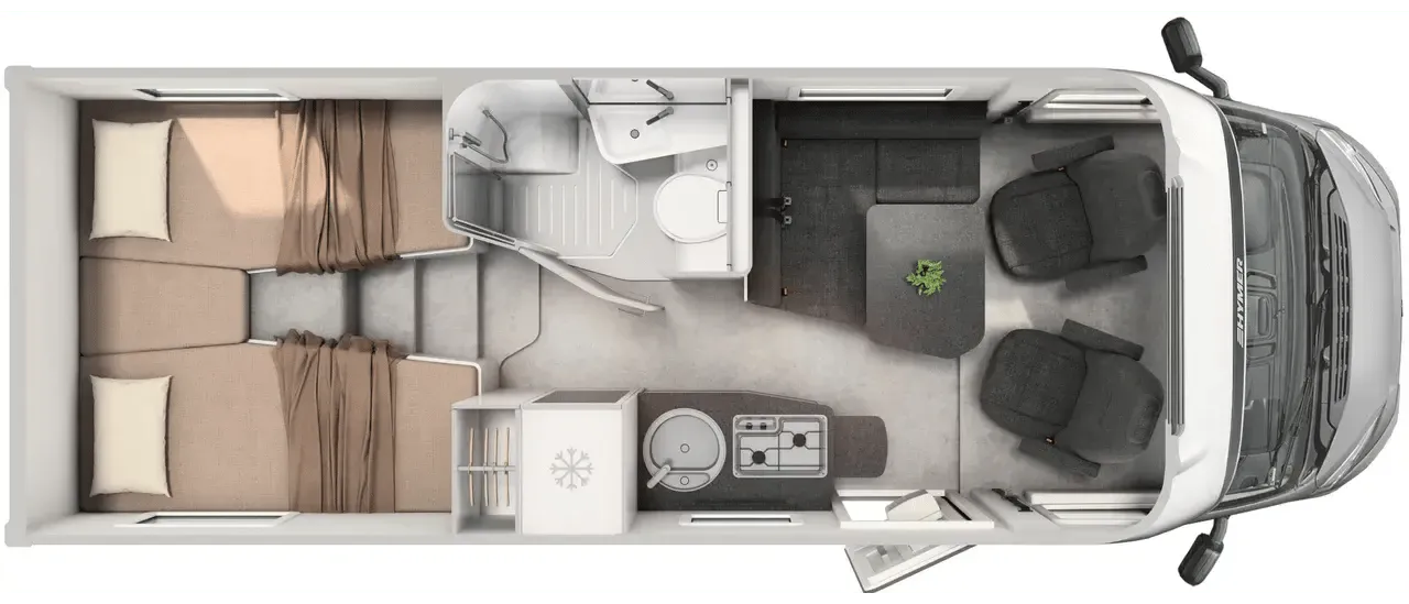 Hymer Exsis-t Pure 580 floor plan