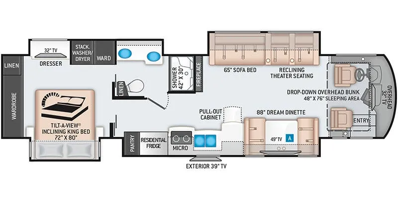 Thor Motor Coach Aria 3902 floor plan