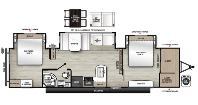 Coachmen Catalina Legacy Edition 343BHTS2Q floor plan
