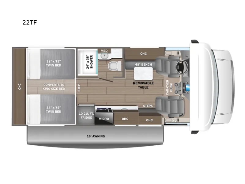 2025 Entegra Coach Odyssey SE 22TF floor plan