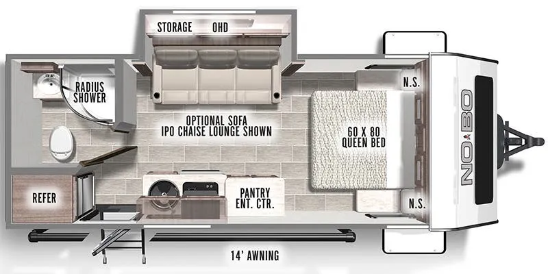 2020 Forest River No Boundaries NB19.5 - Floor plan