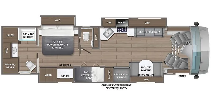 Entegra Coach Reatta 39BH floor plan