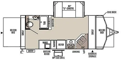 2015 ROCKWOOD ROO M-17 floor plan