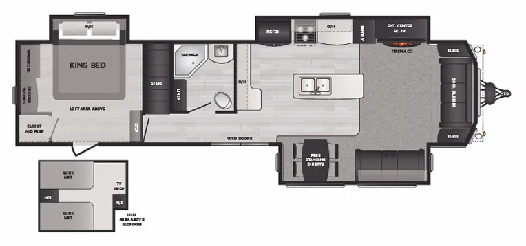 2019 Keystone Residence 401LOFT - Floor plan