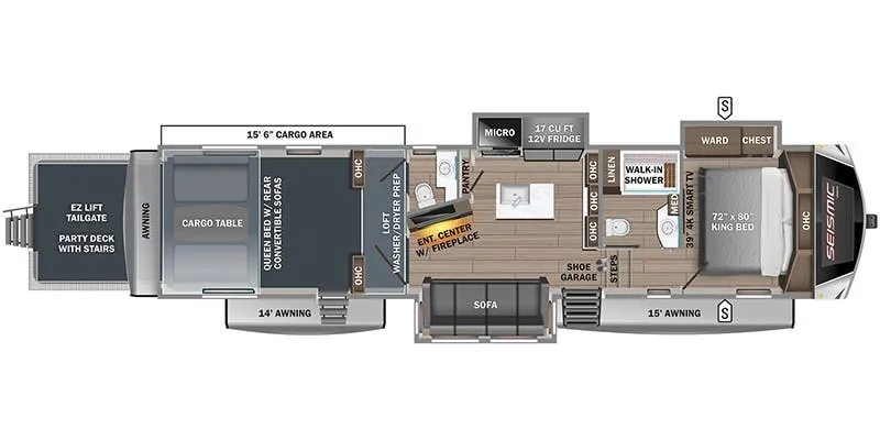 Jayco Seismic Luxury Series 3815 floor plan