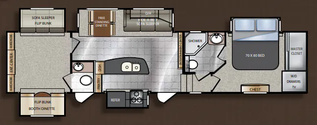 Keystone Avalanche 360RB floor plan