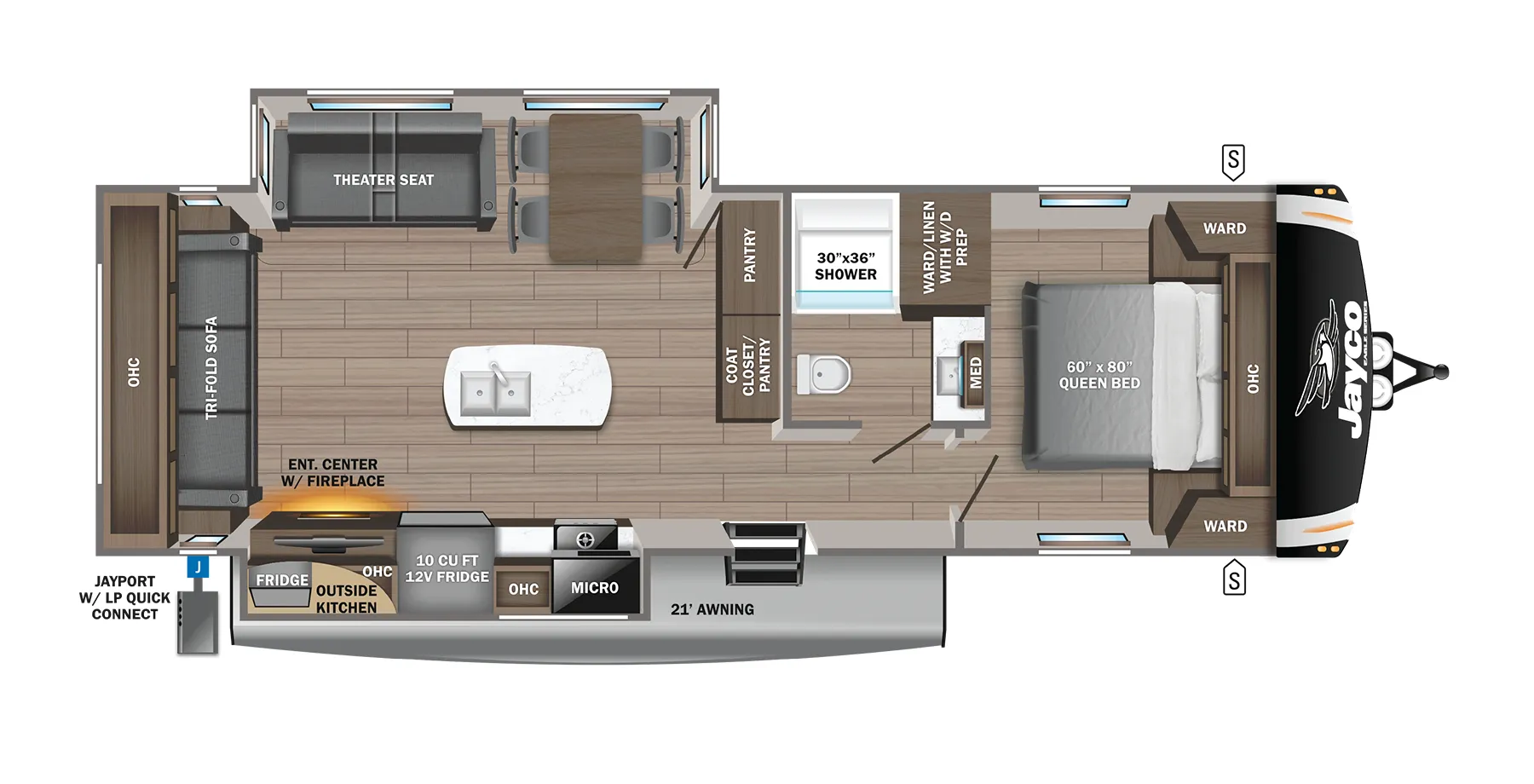 2023 Jayco Eagle HT 280RSOK - Floor plan