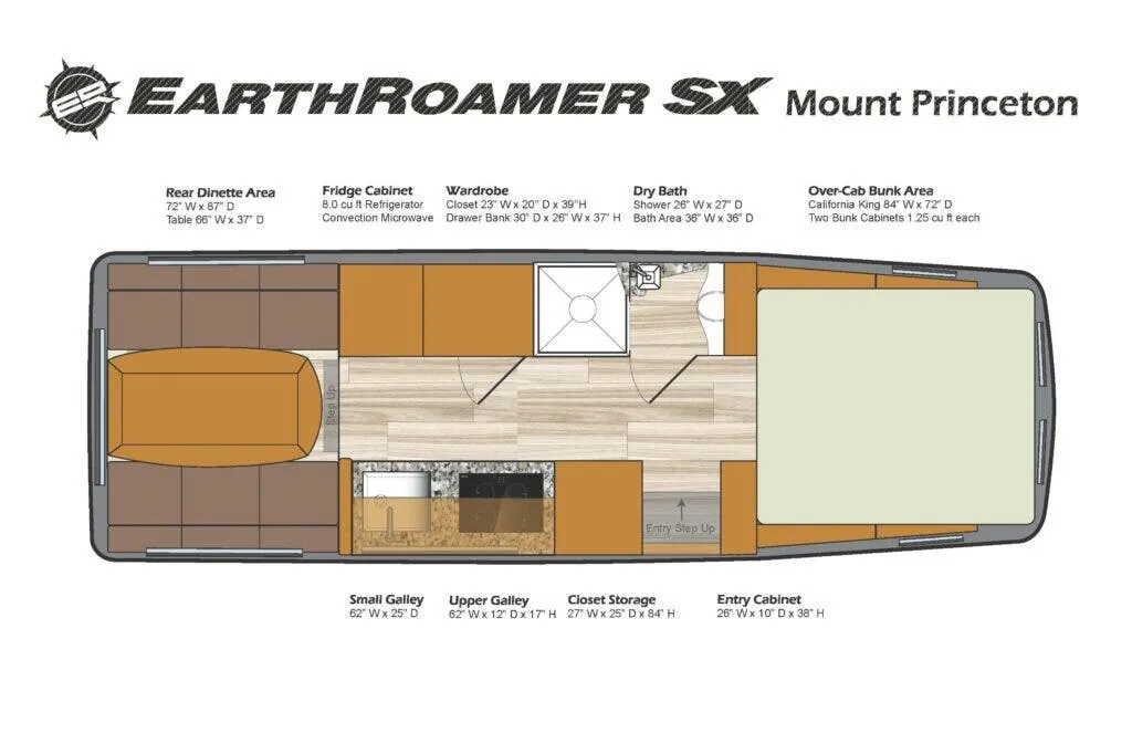 EarthRoamer SX MOUNT PRINCETON floor plan