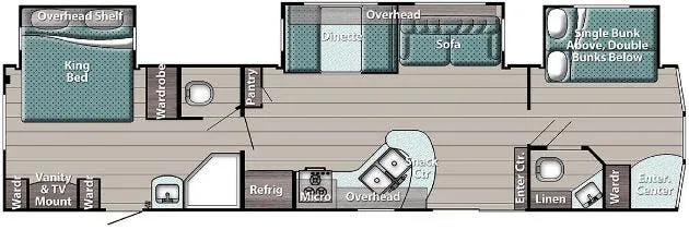 Gulf Stream Kingsport Lodge 408TBS floor plan