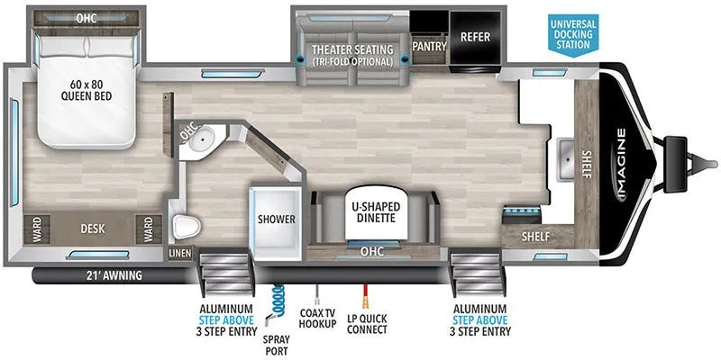 2024 Grand Design Imagine 2660BS - Floor plan