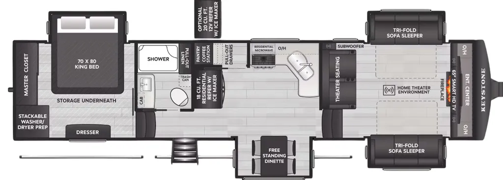 2025 Keystone Alpine Avalanche Edition 346FL floor plan