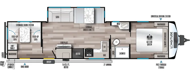 2024 East to West Longitude 319BH - Floor plan