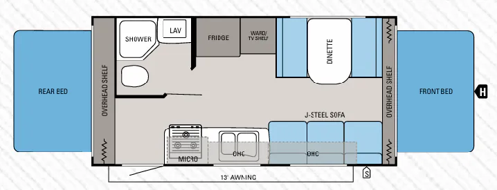 Jayco Jay Feather X19H floor plan