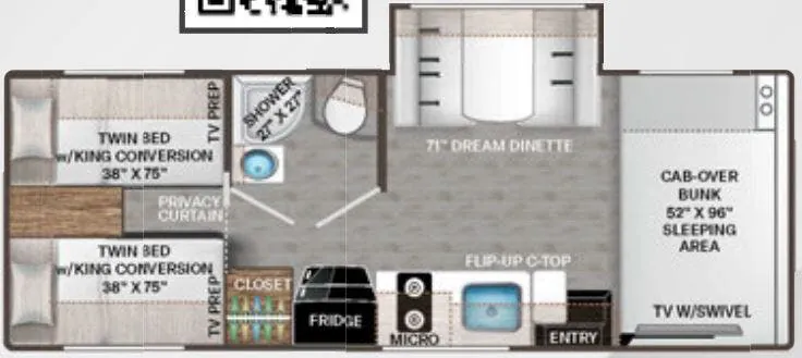 Thor Motor Coach Geneva 25VZ floor plan