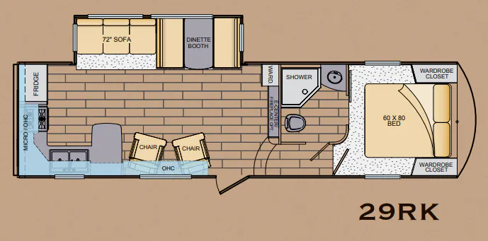 Shasta Phoenix 29RK floor plan