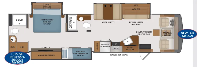 Fleetwood Fortis 36DB floor plan