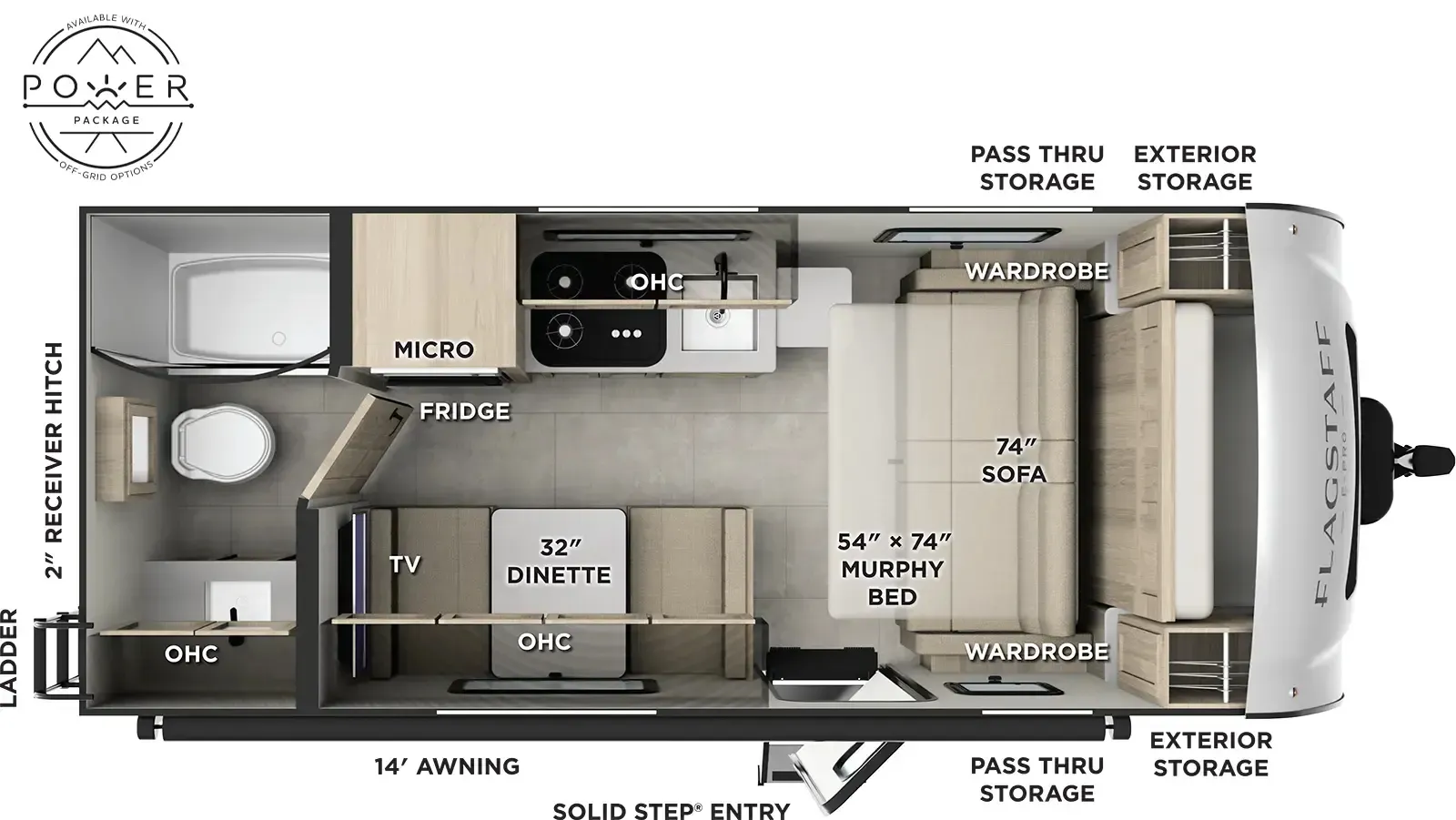 2026 FOREST RIVER FLAGSTAFF 19FD E-PRO - Floor plan