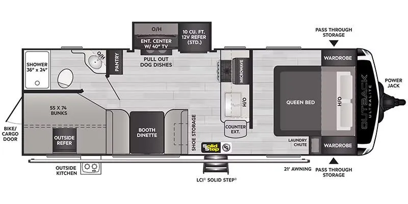 Keystone Outback Ultra-Lite Ultra-Lite 244UBH floor plan