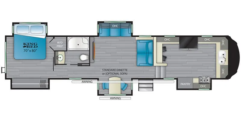 Heartland Bighorn BH 3995 FK floor plan