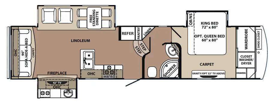 Forest River Blue Ridge 3125RT floor plan