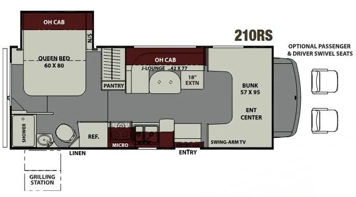 Coachmen Leprechaun 210RS floor plan