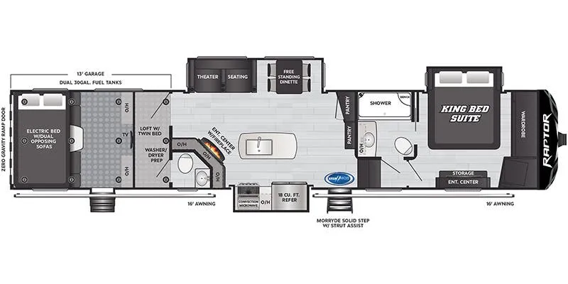 2021 Keystone Raptor 426 - Floor plan
