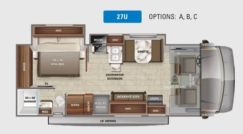 Jayco Greyhawk 27U floor plan